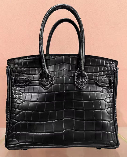 BLACK BIRKIN BAG FLOWER VASE