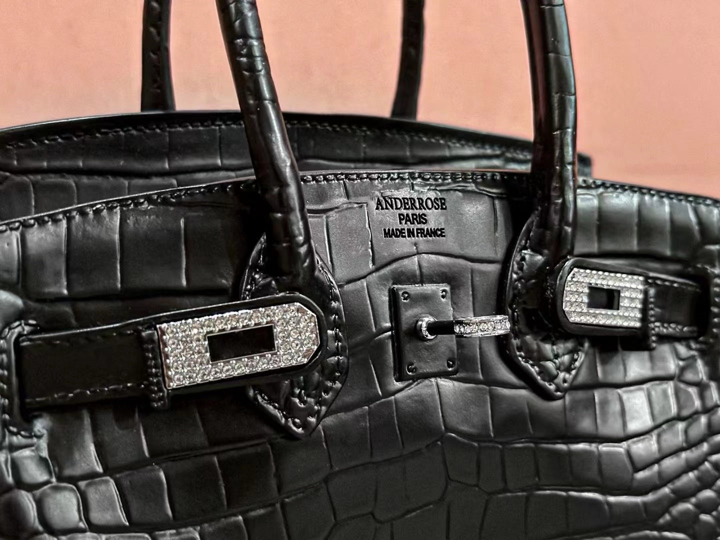 BLACK BIRKIN BAG FLOWER VASE