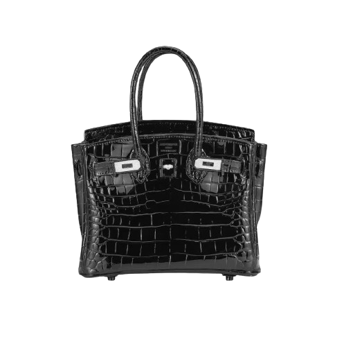 BLACK BIRKIN BAG FLOWER VASE