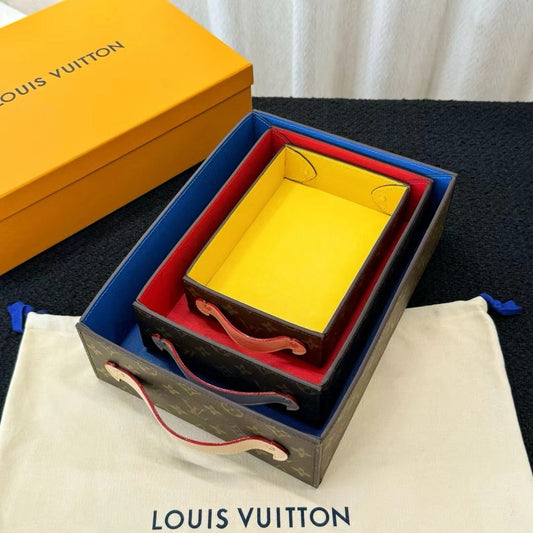 CUSTOM LV DESK TRAY WITH HANDLE