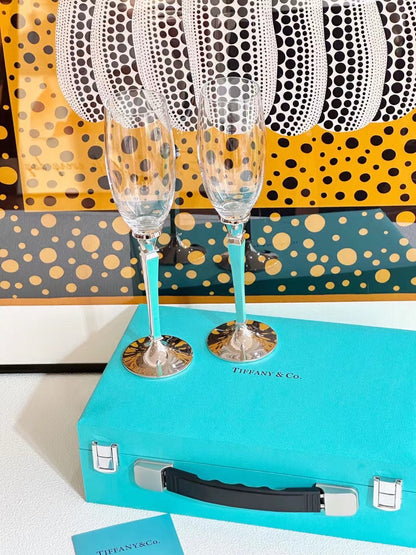 TIFFANY CHAMPAGNE GLASSWARE SET