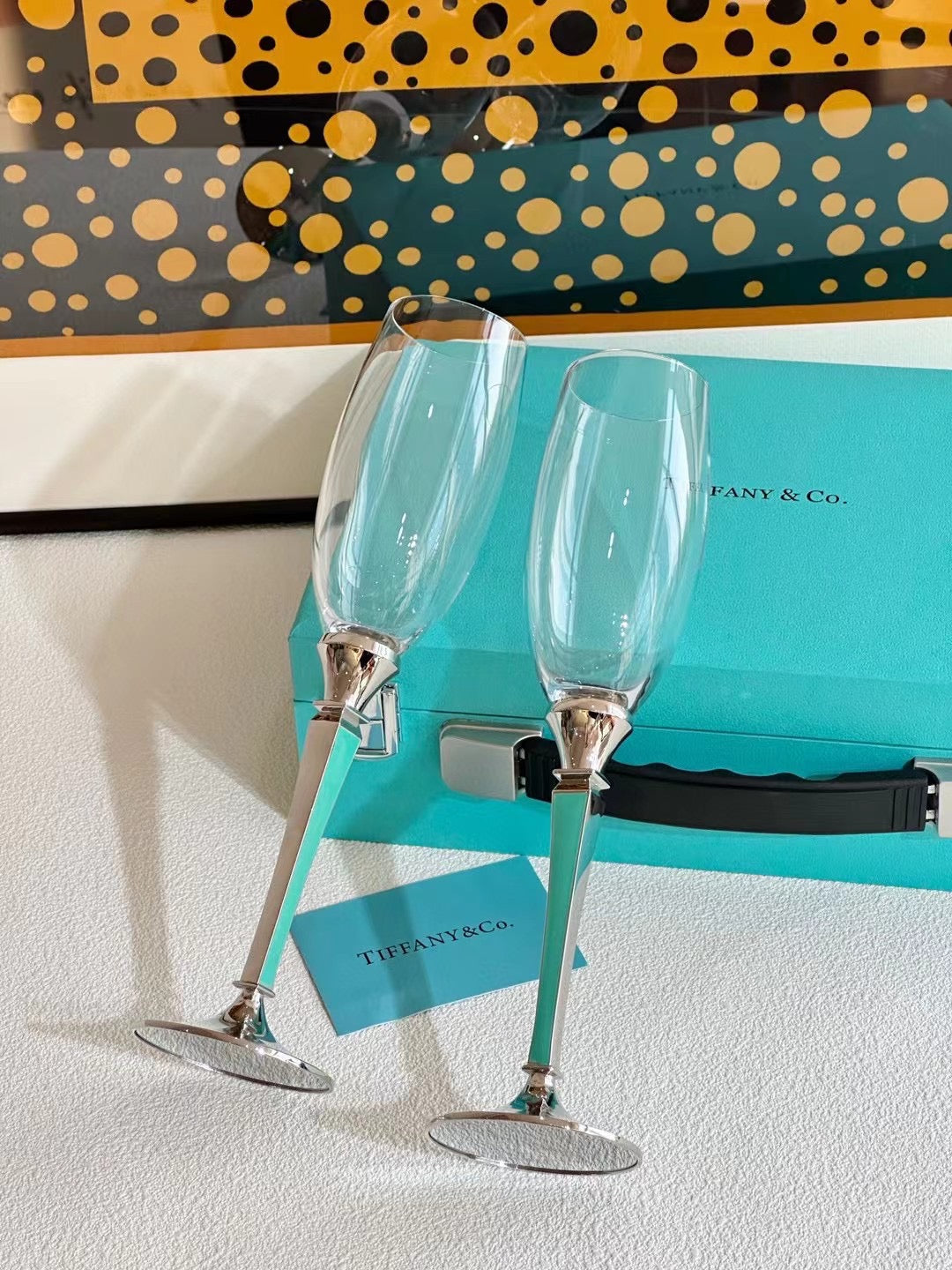 TIFFANY CHAMPAGNE GLASSWARE SET