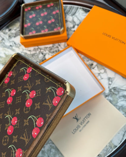 LV RECTANGLE SERVING TRAY (CHERRY)