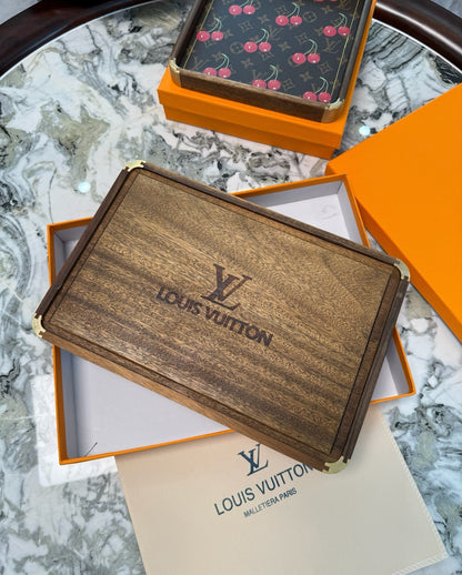 LV RECTANGLE SERVING TRAY (CHERRY)