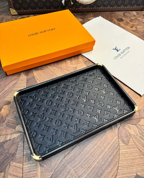 LV RECTANGLE SERVING TRAY (BLACK)