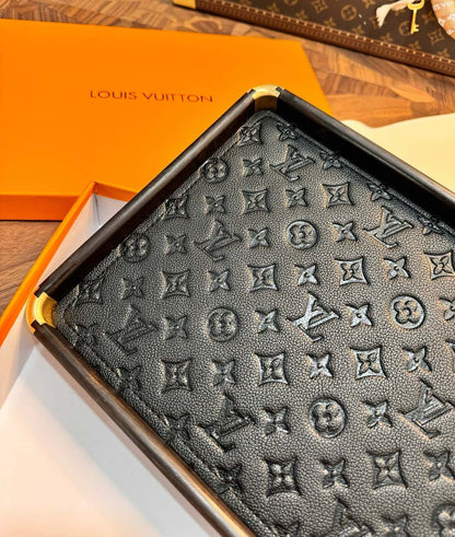 LV RECTANGLE SERVING TRAY (BLACK)