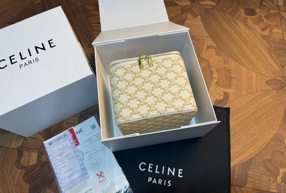 CELINE MAKE UP VANITY BAG (WHITE)