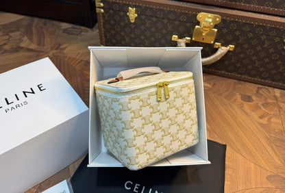 CELINE MAKE UP VANITY BAG (WHITE)