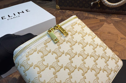 CELINE MAKE UP VANITY BAG (WHITE)