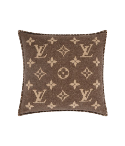 CUSTOM LV WOOL THROW PILLOW