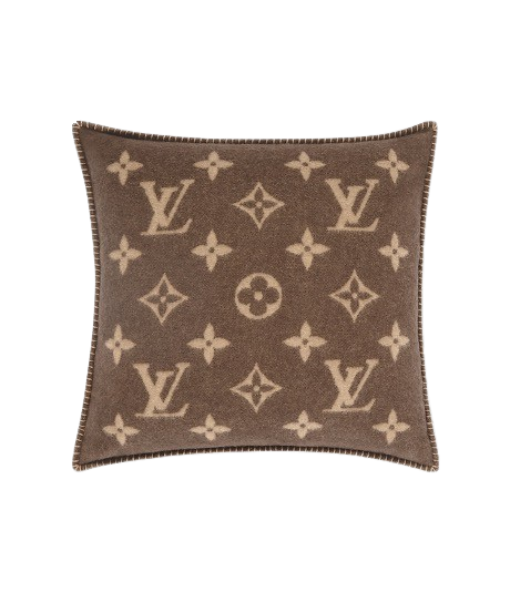CUSTOM LV WOOL THROW PILLOW