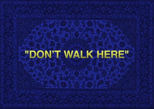 "DON'T WALK HERE" RUG