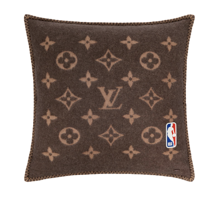 CUSTOM LV WOOL LETTERS THROW PILLOW