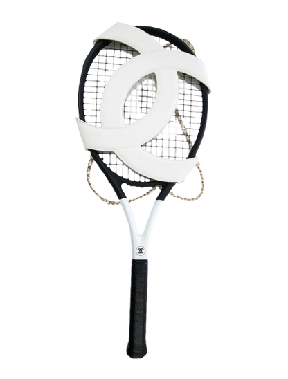 CHANEL TENNIS RACKETS WITH LEATHER CASE