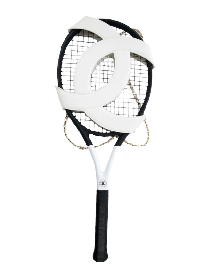CHANEL TENNIS RACKETS WITH LEATHER CASE