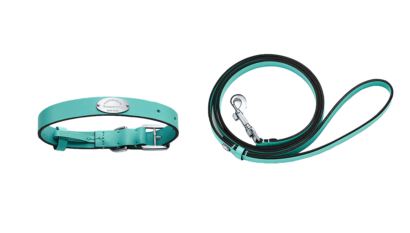 TIFFANY DOG BOWL, COLLAR AND LEASH