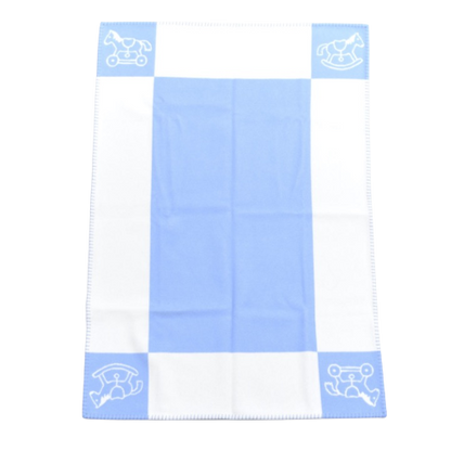 HERMES WOOL ADADA AVALON BABY THROW BLANKET