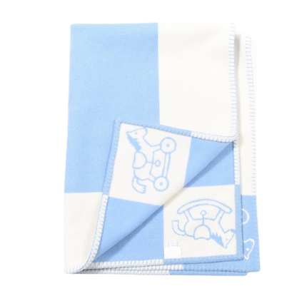 HERMES WOOL ADADA AVALON BABY THROW BLANKET
