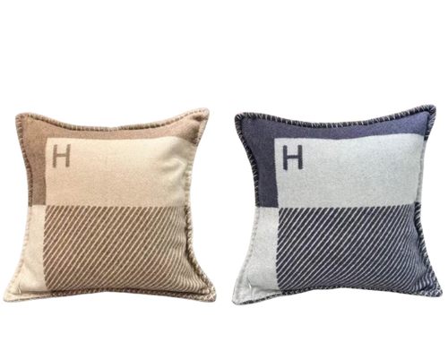HERMES WOOL RIVIERA THROW PILLOW