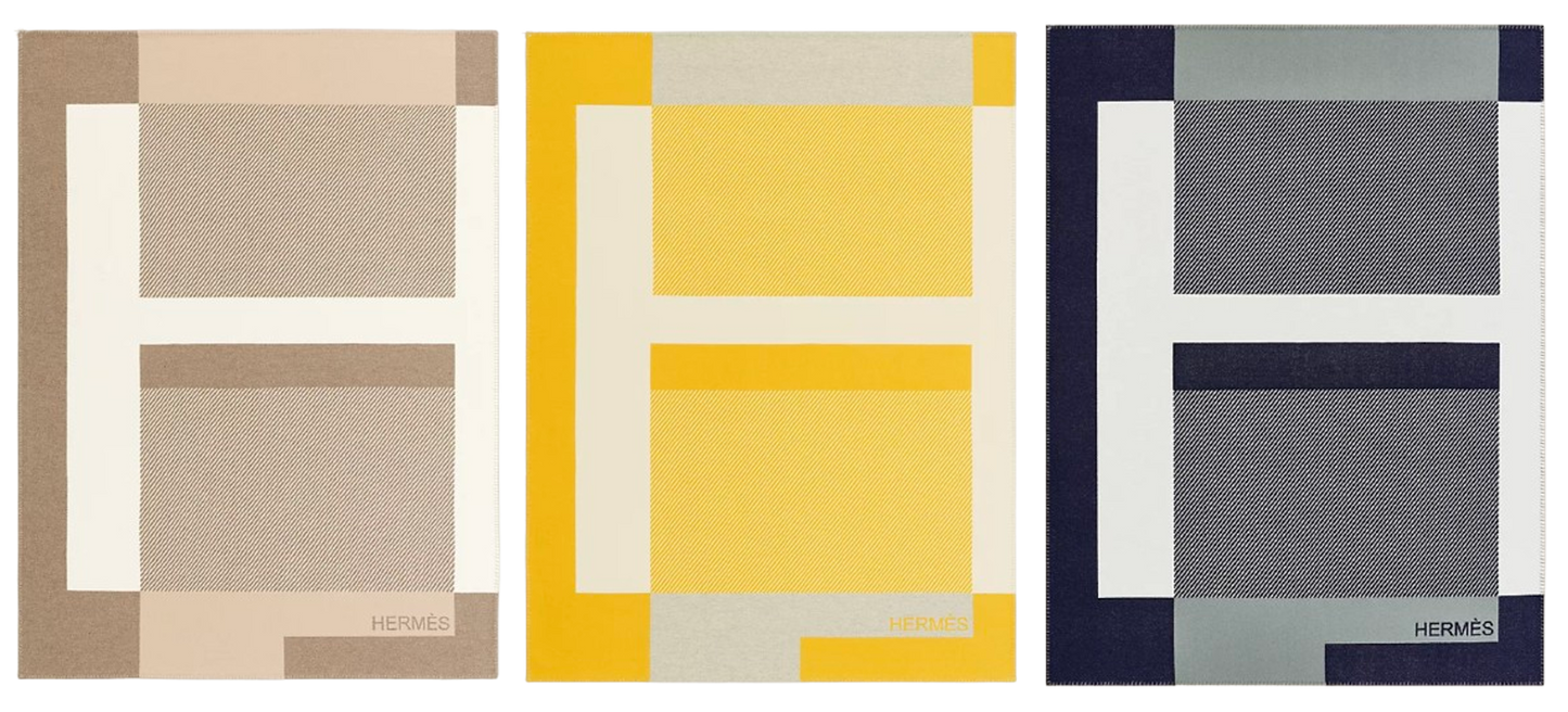 HERMES WOOL RIVIERA THROW BLANKET