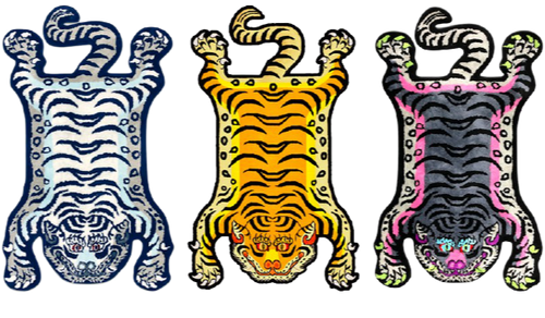 TIBETAN RAW EMOTIONS TIGER RUG