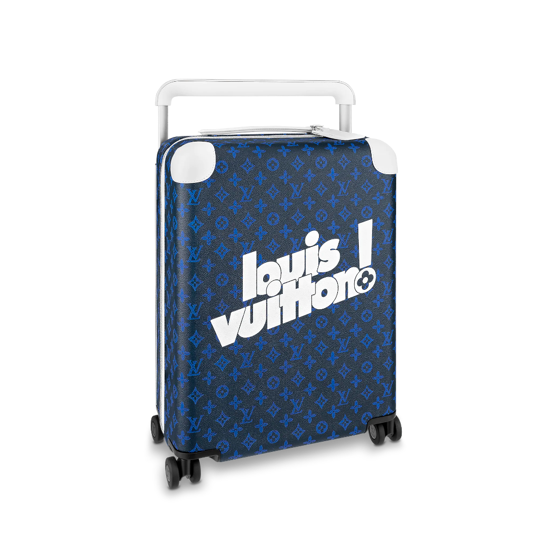 CUSTOM BLUE MONOGRAM 37L HORIZON 55 SUITCASE