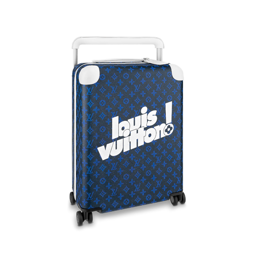 CUSTOM BLUE MONOGRAM 37L HORIZON 55 SUITCASE