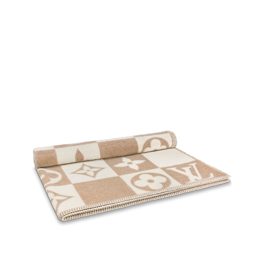 CUSTOM BROWN CHECKERED THROW BLANKET