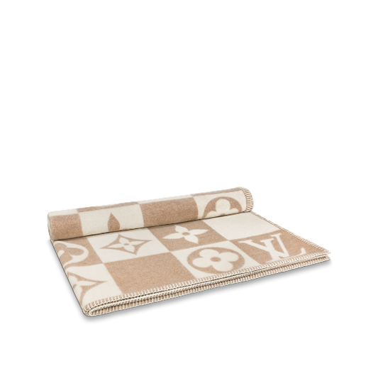 CUSTOM BROWN CHECKERED THROW BLANKET