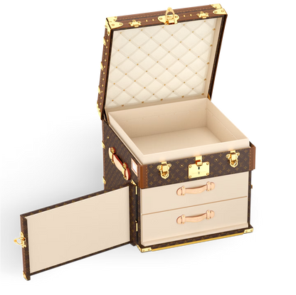CUSTOM LV BROWN SQUARE TRUNK