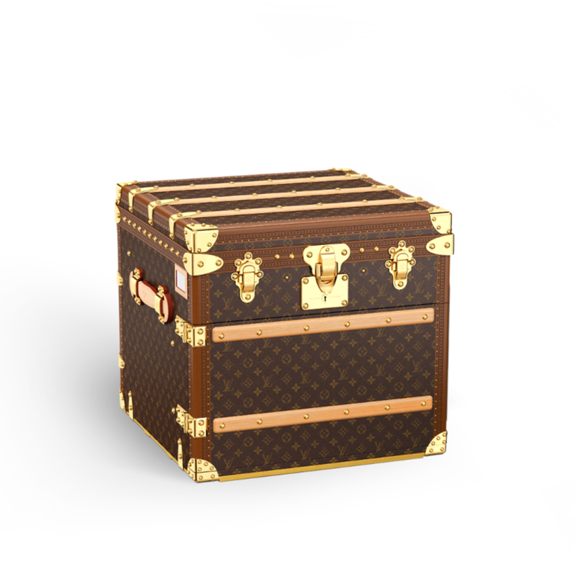CUSTOM LV BROWN SQUARE TRUNK