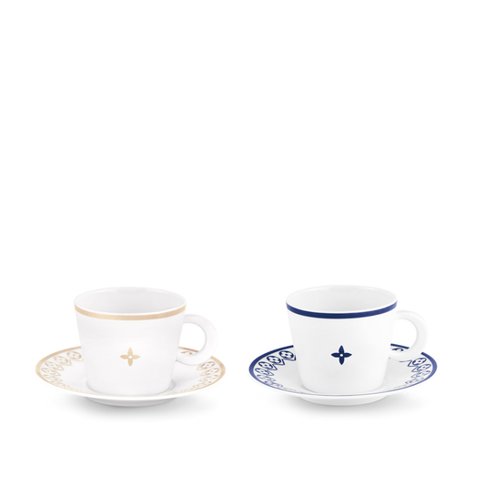 CUSTOM LV TEA CUP AND TEA POT SET