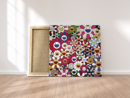 WHITE MURAKAMI CANVAS PRINT