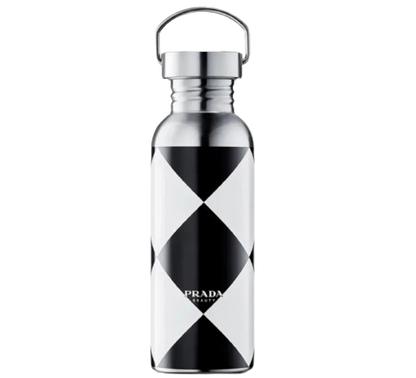 PRADA CHECKERED STAINLESS STEEL BOTTLE